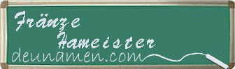 Fränze Hameister Visitenkarte